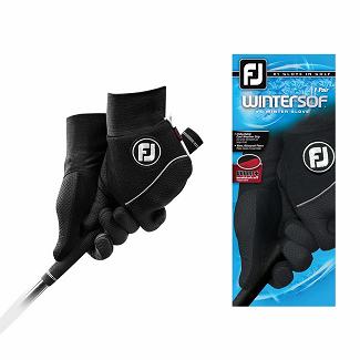 Women's Footjoy WinterSof Pair Golf Gloves Black NZ-60286